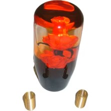 Aksesuar Güllü Vites Topuzu Kırmızı Renk