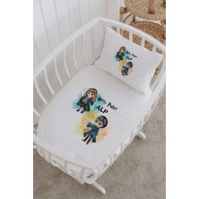 Lilabio Isme Özel %100 Pamuk Lastiksiz Park Yatak Çarşaf Seti (100X120) Harry Potter