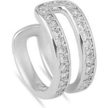 The Originals Vip Gümüş Renk Zirkon Taşlı Earcuff Kıkırdak Küpe