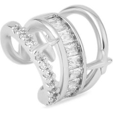 The Originals Vip Gümüş Renk Zirkon Taşlı Earcuff Kıkırdak Küpe