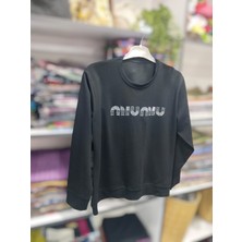 Nisa Butik Giyim Miu Miu Baskılı Sweat