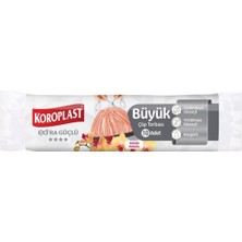 Koroplast Ekstra Güçlü Koku Hapseden Orkide Kokulu, Büzgülü Büyük Boy Çöp Torbası 10'lu