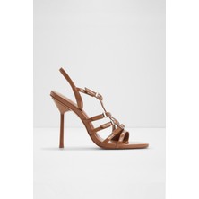 Aldo Xara Sandalet Yüksek Topuklu Sandalet Abiye Sandalet - Kahverengi