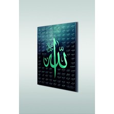 Beta Moda Hub Esmaü L Hüsna Allah In 99 Ismi Dikey Islami Cam Tablo