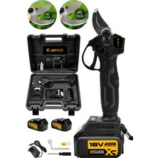 Normadia Profesyonel Çift Akülü Şarjlı Ağaç Dal Kesme Makinesi Siyah