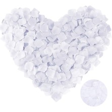 Zero Land Storozde Beyaz Renk Gül Yaprağı Şekilli Konfeti 10 Paket 1000 Adet