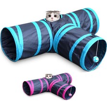 Pets Storozde Kedi Oyun Tüneli Toplu 3 Yönlü 80 x 50 x 25 cm