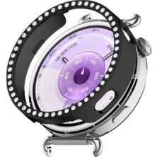 Sneezy Huawei Watch Gt6 41MM Ile Uyumlu Zarif Kristal Taşlı Kasa Koruyucu Kılıf