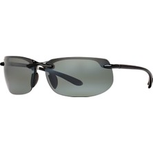 Maui Jim MJ0412S 00102 70 Erkek Polarize Yastık Siyah Kemik Güneş Gözlüğü