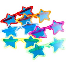 Meks Büyük Yıldız Parti Gözlüğü Karışık Renk 12 Adet