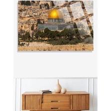 Beta Moda Hub Mescid-I Aksa 4mm Lüks Kırılmaz Temperli Yüksek Çözünürlüklü Cam Tablo