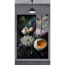 Beta Moda Hub Çiçek Dekoratif Temperli Cam Tablo