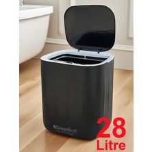 Greentech Sensörlü 28 Litre Çöp Kovası (Şarj Edilebilir Lityum Pilli) / GT-SC07S SİYAH
