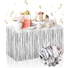 Zero Land Storozde Gümüş Metalize Masa Eteği 275X75 cm – Kendinden Yapışlı