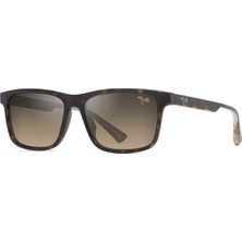 Maui Jim MJ0587S 00210 55 Erkek Polarize Degrade Kare Kırçıllı Kahverengi Kemik Güneş Gözlüğü