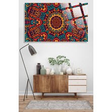 Beta Moda Hub Simetrik Oda Renklerine Uyumlu Desenlerle 4mm Kırılmaz Temperli Yüksek Çözünürlüklü Cam Tablo