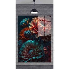 Beta Moda Hub Çiçek Dekoratif Temperli Cam Tablo