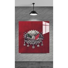 Beta Moda Hub Temperli Cam Üzerine Osmanlı Tuğrası Tablo