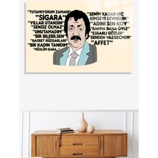 Beta Moda Hub Müslüm Gürses Lüks 4mm Kırılmaz Temperli Yüksek Çözünürlüklü Cam Tablo