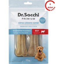 Dr.sacchi Sığır Derisi Press Kemik Köpek Ödülü 2'li 115 gr x 4 Adet