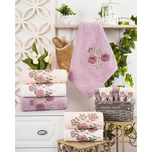 Hazangülü Collection Buldan Üretimi Serra Çeyizlik Pamuk 6'lı El/yüz Havlusu I 50X90