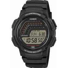 Casio WS-1800-1AVDF Quartz Siyah Silikon Kordon 10 Atm 45 mm Erkek Kol Saati