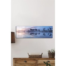 Beta Moda Hub Puslu Doğa Yansıması Panorama Cam Tablo, Darbelere Dayanıklı Kırılmaz Temperli
