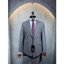 Dupont Çizgili Kruvaze Takım Elbise