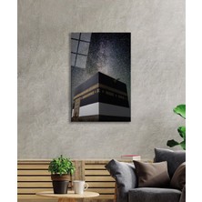 Beta Moda Hub Kabe ve Yıldızlı Gökyüzü Dini Islami Cam Tablo,temperli ve Rodajlı Dayanıklı Cam