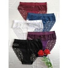 Helena Paris Paris Lazer Kesim Dantel Detaylı Beli Lastikli Külot (Renk ve Beden Seçilerek 1 Adet Gnderilir)