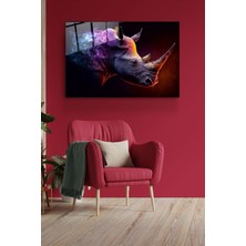 Beta Moda Hub Gergedan Cam Tablo, Dekoratif Cam Tablo