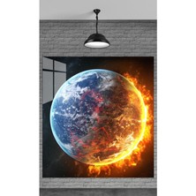 Beta Moda Hub Ateşli Dünya Serisi 2 Temperli Cam Üzerine Sevgilinize Yılbaşı Hediye