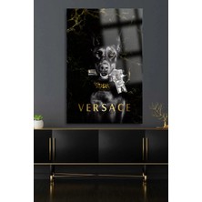 Beta Moda Hub Karizma Marka Köpek Doberman Cam Tablosu Ev Hediyesi Kırılmaz Lüks Modern Cam Tablo