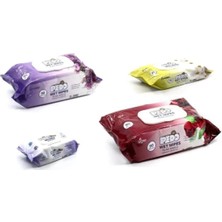 Pedo Kapaklı Islak Havlu 90 Lı Gül 90LI Lavanta 90 Lı Papatya 90 Lı Islak Mendil