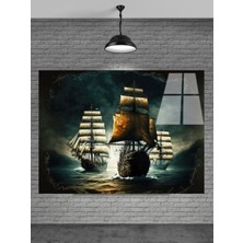 Beta Moda Hub Korsan Gemileri Cam Tablo Ev Dekorasyon,balkon Dekorasyonu,dekoratif,duvar Tablo,mutfak Tablo