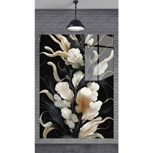 Beta Moda Hub Çiçek Dekoratif Temperli Cam Tablo