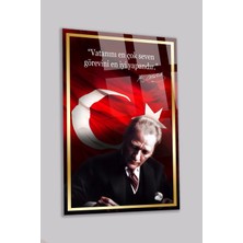Beta Moda Hub Vatanını En Çok Seven Görevini En Iyi Yapandır Atatürk Kırılmaz Cam Tablo Ev Ofis Iş Yeri Hediryesi
