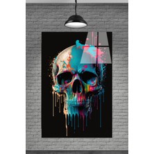 Beta Moda Hub Metacam Rengarenk 3D Kuru Kafa Cam Tablosu