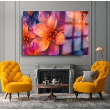 Beta Moda Hub Rengarenk Çiçeklerin Uyumu Çalışması Kırılmaz Cam Tablo Ev Hediyesi Tablo