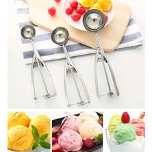 Rubi Porselen Paslanmaz Çelik Yarı Otomatik Dondurma Kaşığı - 1 Adet