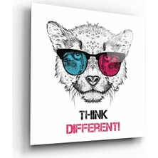 Beta Moda Hub Think Different Cam Tablo NO:1150 | Hediyelik, Dekoratif, Ofis, Mutfak