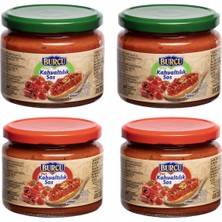 Burcu Kahvaltılık Sos 325 gr Cam Acı ve Tatlı 4 Lü Karma Paket