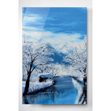 Beta Moda Hub Kar Manzaralı Cam Tablo, Dekoratif Cam Tablo