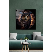 Beta Moda Hub Baykuş Cam Tablo, Dekoratif Cam Tablo