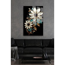 Beta Moda Hub Açan Işık Saçan Çiçek Cam Tablo Ultra Canlı Renkli Kırılmaz Cam Tablo Ev Hediyesi Ofis Hediyesi