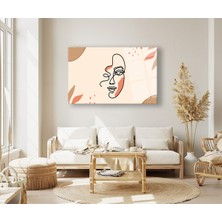 Beta Moda Hub Soyut Kadın Boho , Gerçek Cam Tablo , Modern Ev Ofis Salon Duvar Dekoru , Hediyelik Tablo