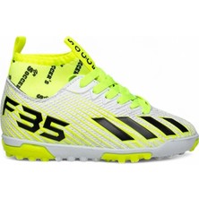 Celira Hkursat Bys Beyaz Sarı Erkek Çocuk Çoraplı Halısaha Ayakkabı