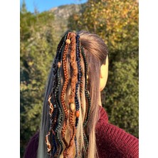 Afrika Örgülü Rasta Saç Tokası – El Yapımı Bohem Etnik Aksesuar