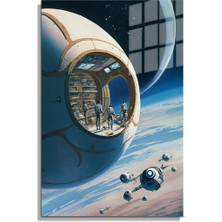 Beta Moda Hub Space/uzay Yapay Zeka Özel Tasarım Cam Tablo Ofis, Mutfak Çocuk Odası, Salon 204