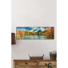 Beta Moda Hub Rengarenk Orman ve Doğa Manzarası Panorama Cam Tablo, Darbelere Dayanıklı Kırılmaz Temperli